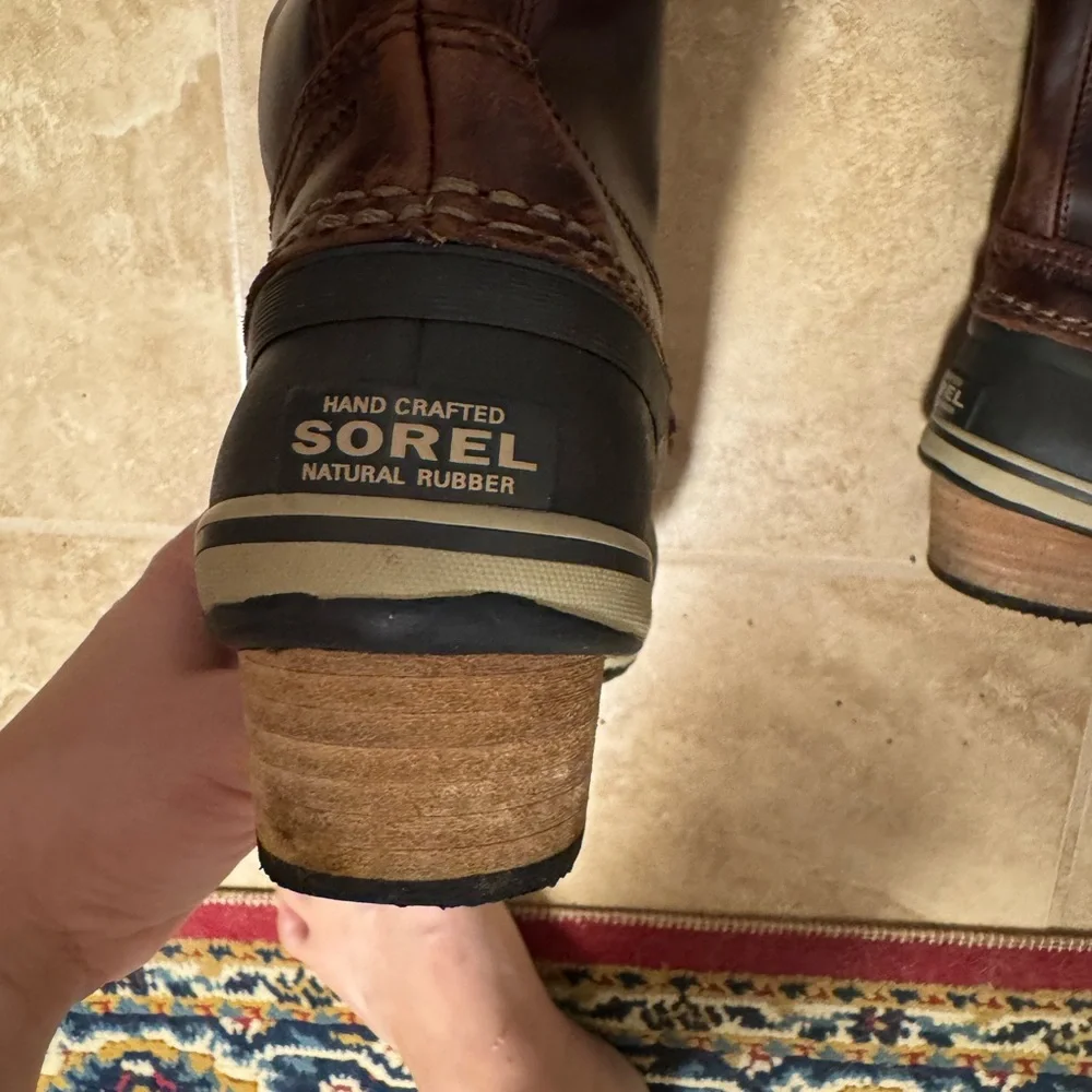 Sorel Women’s Slimpack Waterproof Leather Pull-On Boots in Dark Brown